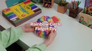 Thumbnail: DIY Rainbow Circle Fidget Toy | Easy Construction Paper Craft for Kids 🌈✂️