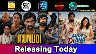 Thumbnail: 2 New South Hindi Dubbed Movies Releasing Today | Irumudi Movie | 27th August 2026 | Crazy 4 South