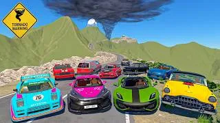 Thumbnail: 💪FASTEST BeamNG Cars Vs TORNADO LEVELS🌀▶️ BeamNG Drive