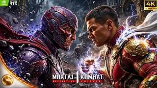 Thumbnail: Mortal Kombat 1 – Magneto vs Shazam: Magnetism Meets Lightning! | MK1 Mods