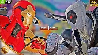 Thumbnail: Iron Man vs Deadpool – The Ultimate Marvel Showdown! 🔥 | Mortal Kombat 1 Mods (4K 60FPS)
