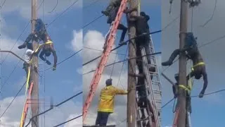 Thumbnail: JPS contractor was electrocuted by a high voltage power line in Arnett Gardens.