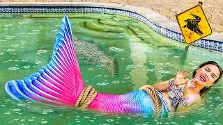 Thumbnail: Jalpari ek zehreeli swimming pool mein phans gayi hai! 🐊🧜‍♀️ Usse bachana hoga!