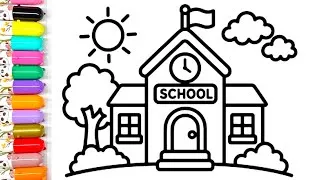 Thumbnail: 🏫 Easy & Beautiful School Drawing for Kids | Step by Step School Drawing | School Drawing Easy
