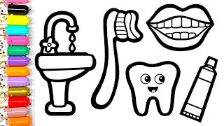 Thumbnail: 🦷🪥 Toothbrush & Wash Basin Drawing for Kids | Easy Drawing for Toddlers 🎨🫧