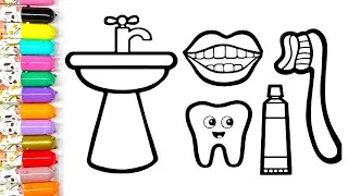 Thumbnail: 🪥 Oral Hygiene Drawing & Coloring for Kids | Brush Your Teeth 🦷 | Dental Health for Toddlers
