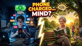 Thumbnail: Your Phone Is 100% Charged... But Is Your Mind? ⚠️ The Truth Everyone Needs to Hear!