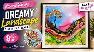 Thumbnail: Easy Alcohol Ink Landscape | Step-by-Step Painting Tutorial