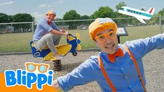 Thumbnail: Blippi's Airplane Play Time! ✈️ Create With Blippi!  🎨🖌️
