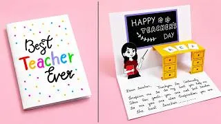 Thumbnail: 3D Popup Teachers Day Card Making | DIY Teacher's Day Card | Easy Paper Craft Idea