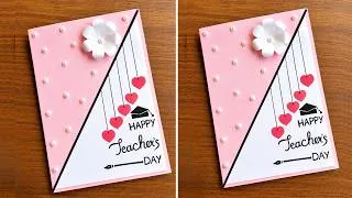 Thumbnail: Beautiful Teacher’s Day Card Making 💗 | Easy Handmade Card Idea | DIY Paper Craft