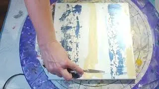 Thumbnail: Modern Textured Abstract Art  Blue, Pink & Copper