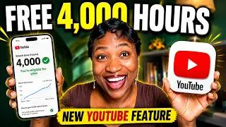 Thumbnail: 🚨 GOOD NEWS! Get 4,000 Watch Hours Using This Hidden YouTube Feature!