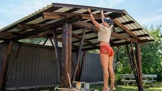 Thumbnail: My Wife Had a Brilliant Idea for Our Backyard Trash! So I Built It. 1-Hour Transformation