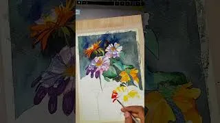 Thumbnail: 🌼 Vibrant Blooms in Watercolour | Original Hand-Painted Artwork 🌼