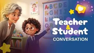 Thumbnail: Teacher and Student Conversation in English | Easy English Speaking Practice for Kids
