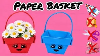 Thumbnail: Paper Basket (No Glue,No Scissor)| origami crafts|Paper crafts|#origamicraft #papercraft