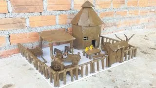 Thumbnail: Clay House With Mini Tractor Mini Truck - Build Miniature House