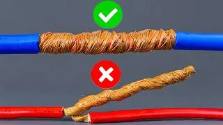 Thumbnail: 99% of people connect wires WRONG, do this instead and be amazed! GENIUS!