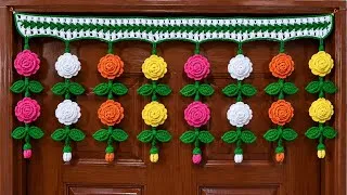 Thumbnail: 🌸Multicolor Crochet Flower Toran Design 🎀| Easy & Unique Toran | Jhalar Design #diy @CreativeSarita