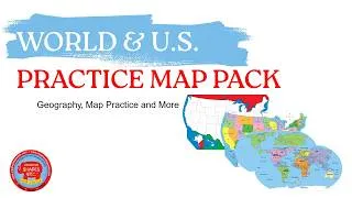 Thumbnail: Make Geography Fun: Interactive World & United States Map Combo Pack for Classrooms & Homeschool!