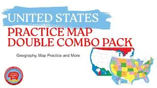 Thumbnail: Make Geography Fun: Interactive United States Map Double Combo Pack for Classrooms & Homeschool!