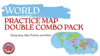 Thumbnail: Make Geography Fun: Interactive Labeled World Map Double Combo Pack for Classrooms & Homeschool!