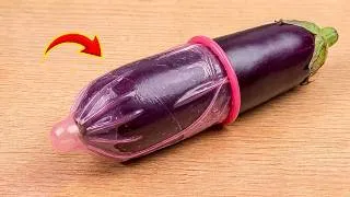 Thumbnail: Once you know this secret! Just put the eggplant into the condom mold!!