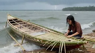 Thumbnail: Talented young woman built a STORM-RESISTANT BOAT from bamboo in 98 days | By @HoangThiLuyen22