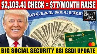 Thumbnail: SOCIAL SECURITY! $2,103.41 Check Means $77 Raise A Month | SSA SSI SSDI Update