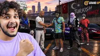 Thumbnail: 🔥 I JOINED A TURKISH FAMILY ON MY FIRST DAY | GTA 5 GRAND RP