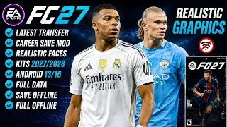 Thumbnail: FIFA 16 MOBILE MOD FC 27 ANDROID OFFLINE CAREER MODE UPDATE KITS 26/27 REAL FACES LATEST TRANSFERS
