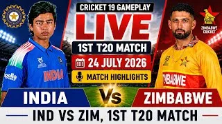 Thumbnail: India vs Zimbabwe 1st T20 Highlights | IND vs ZIM 1st T20 Match | Cricket 19 Gameplay & Commentary