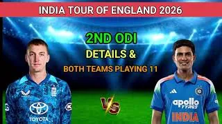 Thumbnail: England vs India 2nd ODI 2026 Playing 11 | IND vs ENG Probable XI | India vs England 2nd ODI 2026