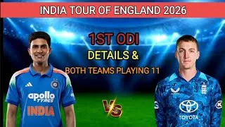 Thumbnail: England vs india 1st ODI Match 2026 | India vs England ODI Playing 11 | IND vs ENG 2026