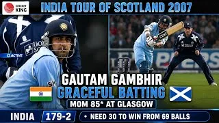 Thumbnail: Gautam Gambhir Stylish Batting | MOM  85 * at Glasgow | India Tour Of Scotland 2007