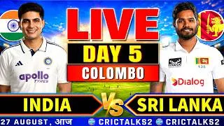Thumbnail: 🔴 Live: IND vs SL, Day 5, 2nd Test | Hindi Commentary & Scores | Cricket Match Watch Along