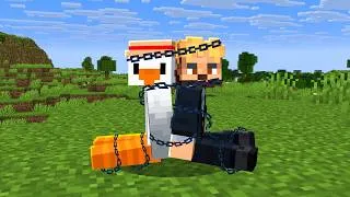 Thumbnail: Can Two Idiots Beat Minecraft Chained Together?