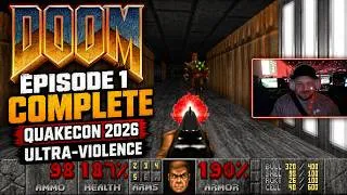 Thumbnail: Playing The Original DOOM At QuakeCon 2026 Felt PERFECT 🔥 | Episode 1 Ultra-Violence