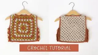 Thumbnail: Baby Crochet Granny Square Vest Tutorial | Little Granny Vest