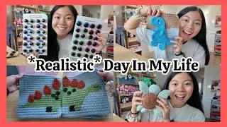 Thumbnail: *Realistic* Day In My Life as a Full-Time Crochet Artist 🌱 Baby Book, New Yarn, Chatty Vlog 🧶