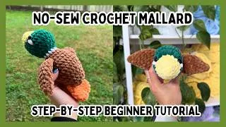 Thumbnail: NO SEW Crochet Mallard Tutorial 🧶 Step By Step Free Amigurumi Crochet Pattern / Advanced Beginners