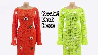 Thumbnail: How To Crochet A Mesh Dress |Crochet Mesh Dress Tutorial
