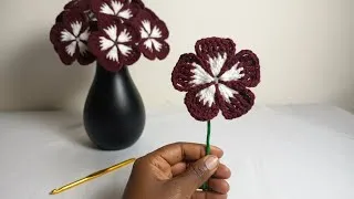Thumbnail: Everyone Is Crocheting these! Easy Crochet Two-Tone Flower | Beginner Friendly Step by Step