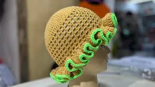 Thumbnail: Crochet Mesh Rufflehat Tutorial/How To Crochet A Mesh Hat For Beginners