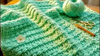 Thumbnail: 1 day!🩷👌 Easy & Beautiful Crochet Stitch! Beginner Friendly | Stunning 3D Blanket Pattern