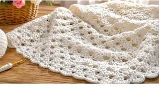 Thumbnail: 1 day!🩷👌 Easy & Beautiful Crochet Stitch! Beginner Friendly | Stunning 3D Blanket Pattern