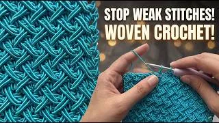 Thumbnail: STOP Using Weak Stitches for Crochet Bags! Try This Reversible Woven Stitch