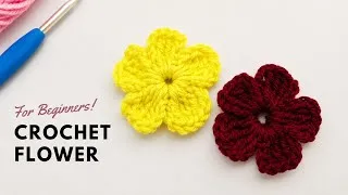 Thumbnail: 🌸Easy Crochet Flower for Beginners 🌸