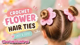 Thumbnail: Crochet Flower Hair Tie Tutorial 🌸 | Easy & Cute DIY
